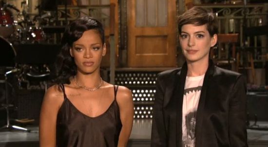 Anne Hathaway & Rihanna Sature Night Live