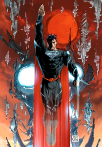 black costume superman