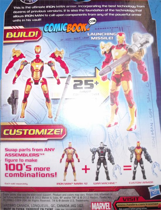 Iron Man 3 Action Figures Assemblers Back