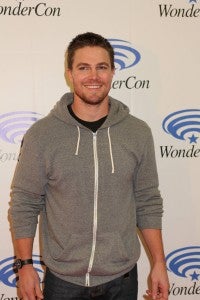 From hood to hoodie! ARROW star Stephen Amell looks sharp at WonderCon in Anaheim on Sunday, March 31. ARROW airs Wednesdays at 8/7c on The CW. (©2013 Warner Bros. Entertainment, Inc. All Rights Reserved.)